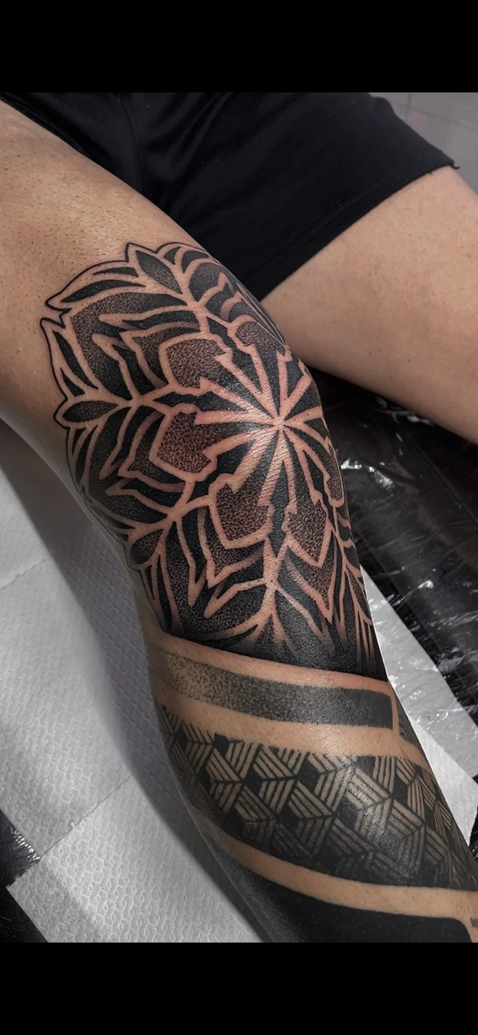 Sacred geometry forearm tattoo